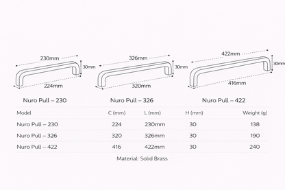 Nuro Pull – Brushed Brass