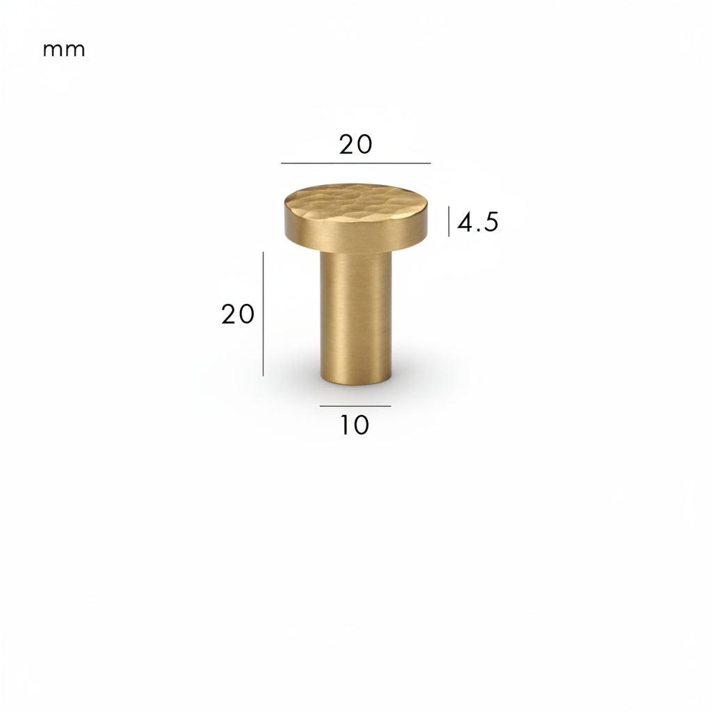 Forge Round Knob – Satin Brass