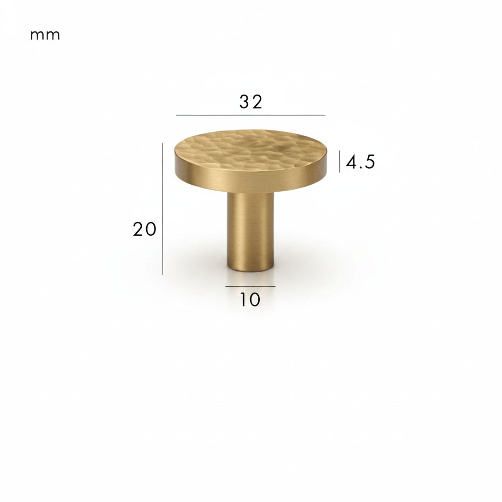 Forge Round Knob – Satin Brass