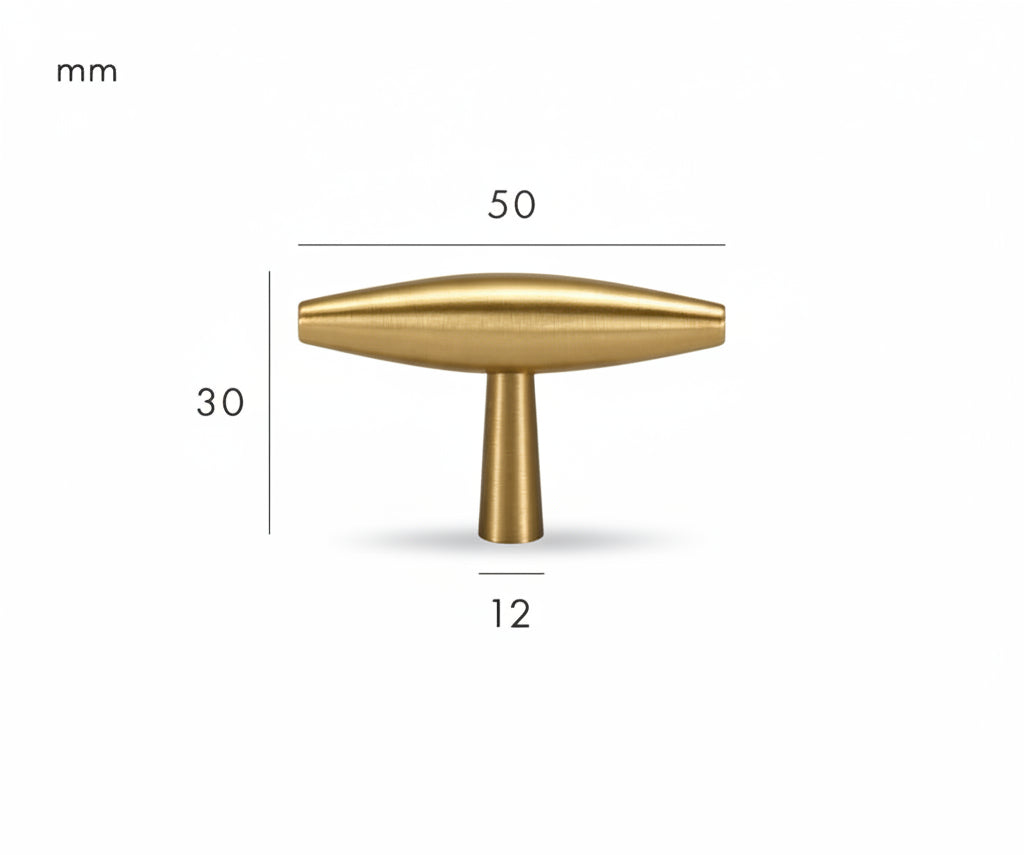 Holm T-Bar – Brushed Brass