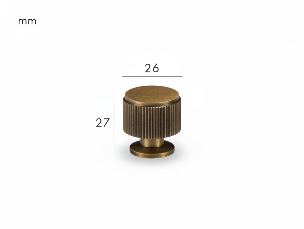 Solen Knob – Aged Brass