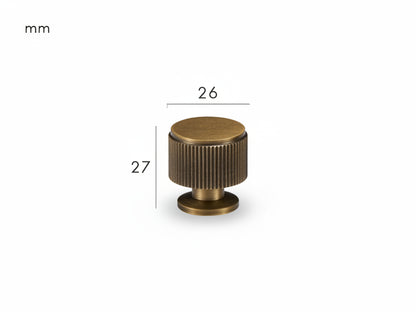 Solen Knob – Aged Brass