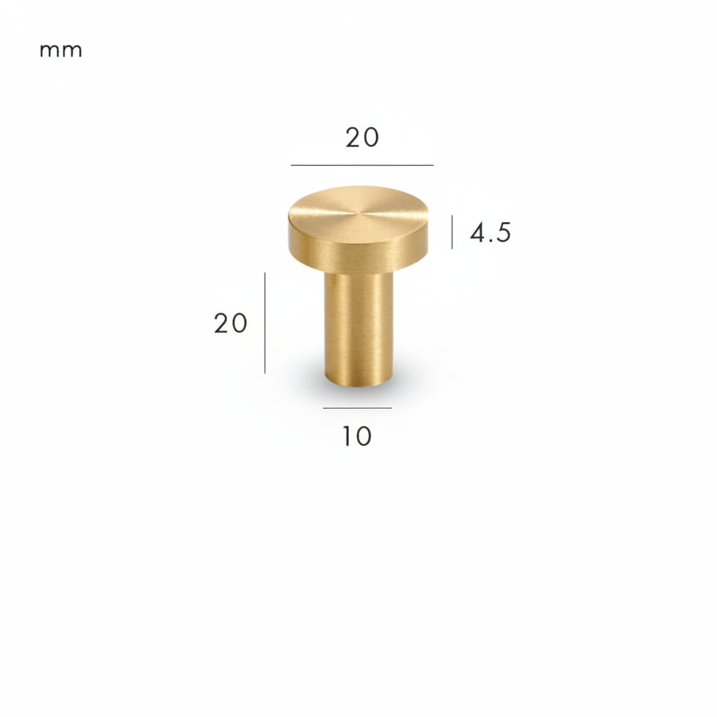 Maren Knob – Brushed Brass