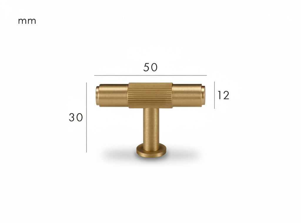 Solen Knob – Satin Brass