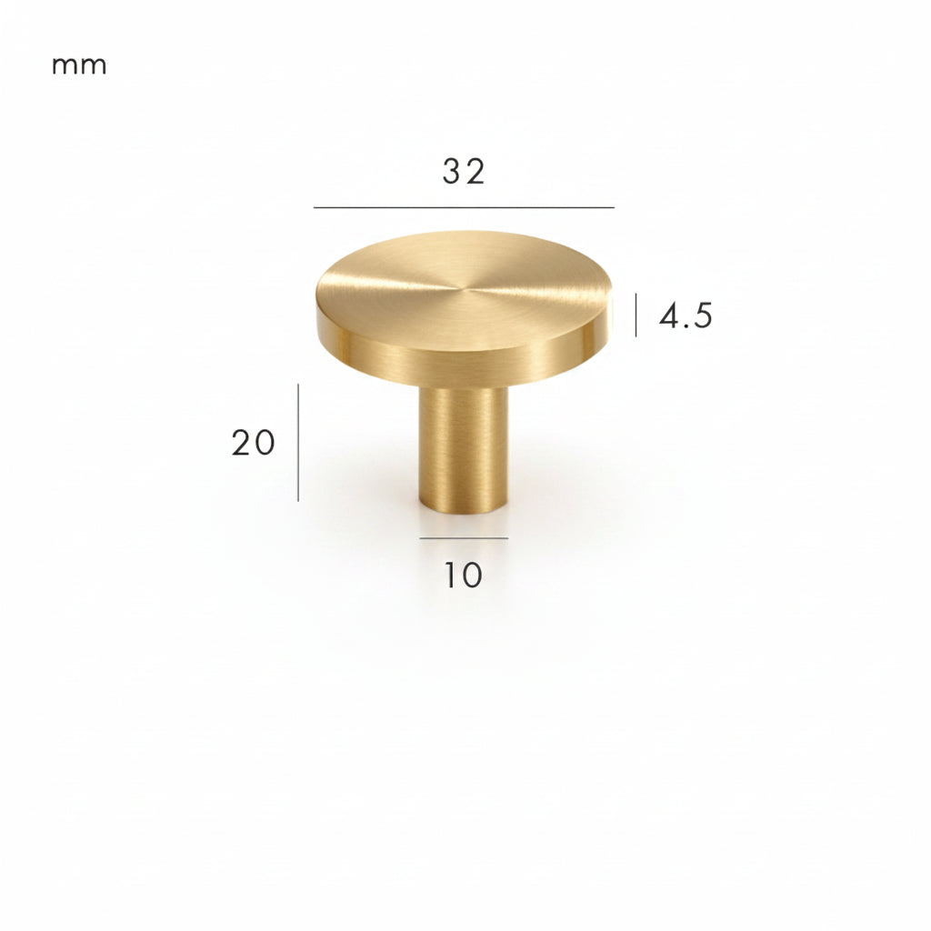 Maren Knob – Brushed Brass