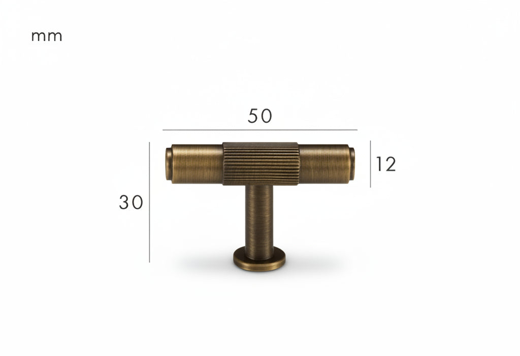 Solen Knob – Aged Brass
