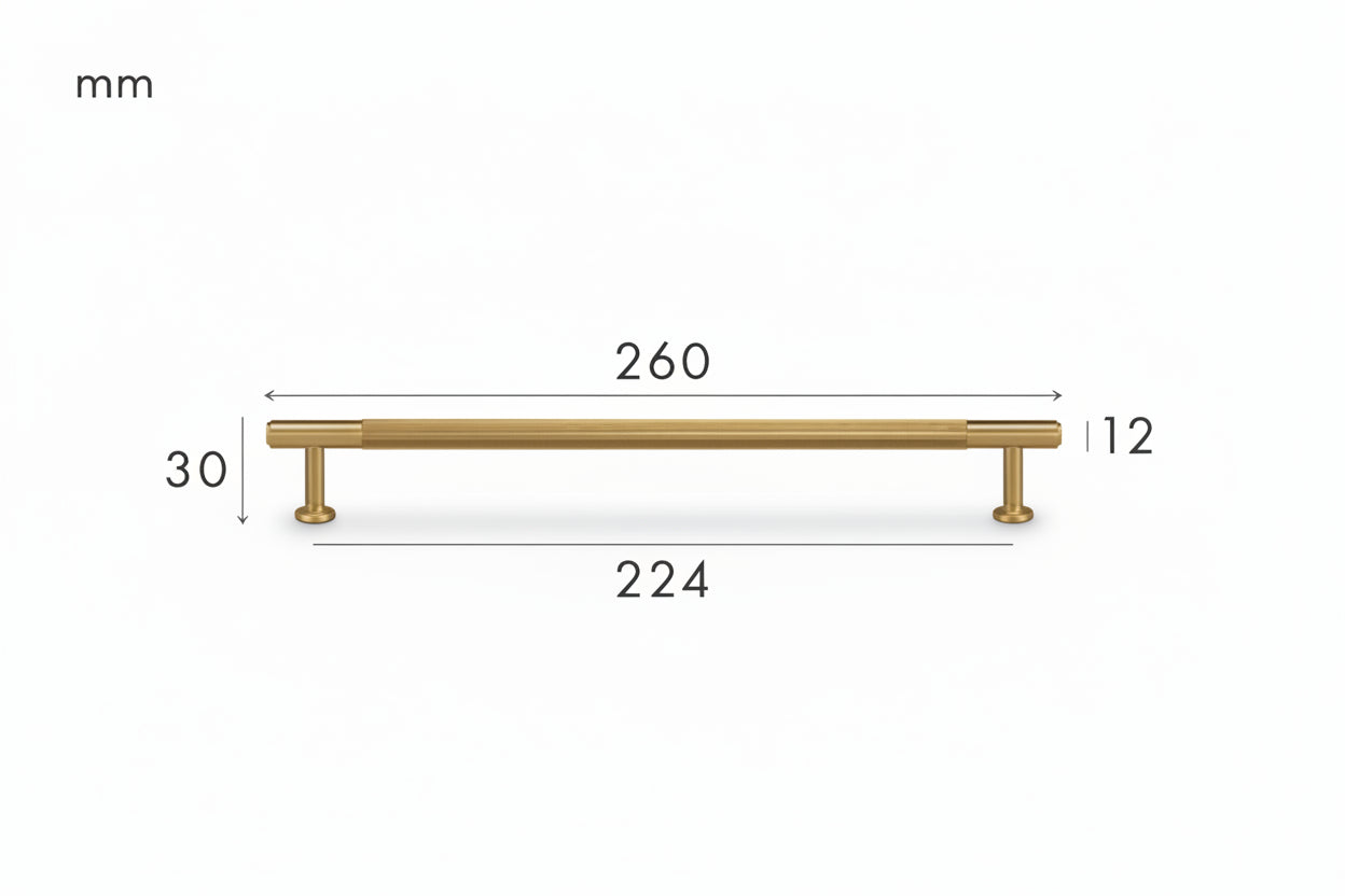 Solen Pull – Satin Brass