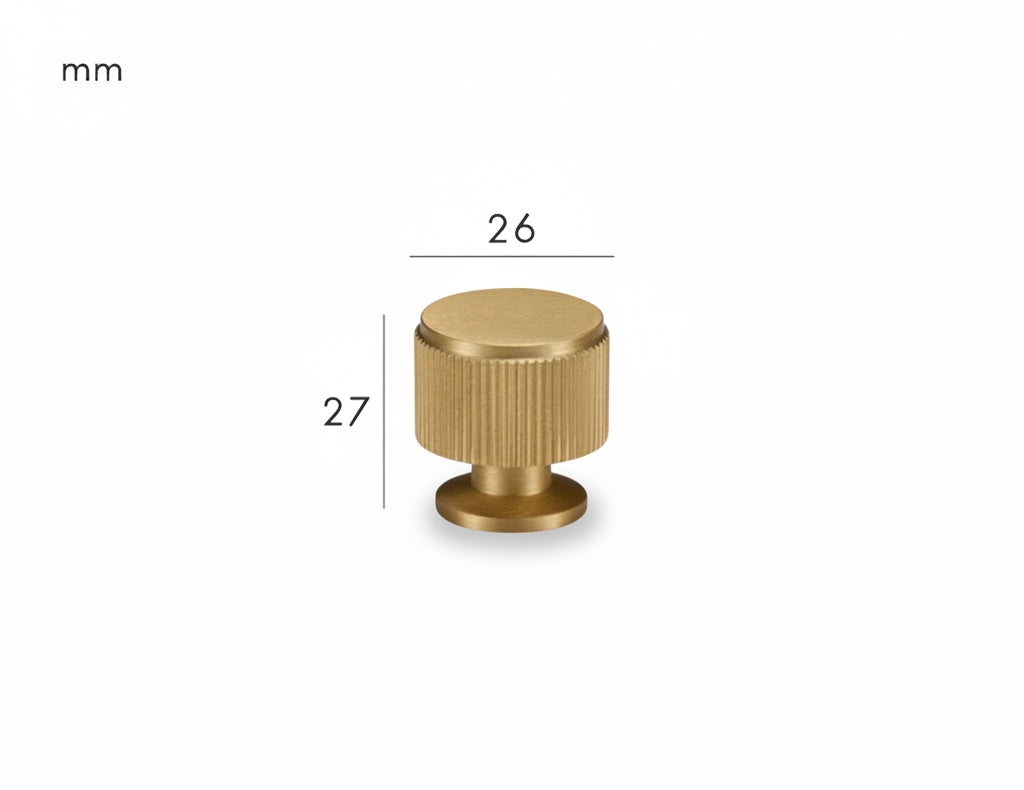 Solen Knob – Satin Brass